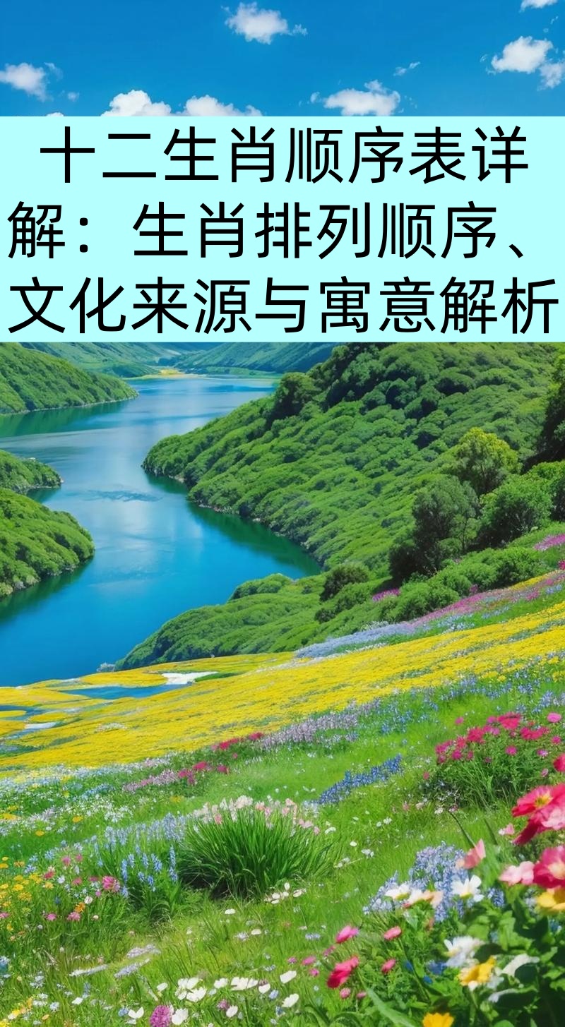 十二生肖顺序表详解：生肖排列顺序、文化来源与寓意解析